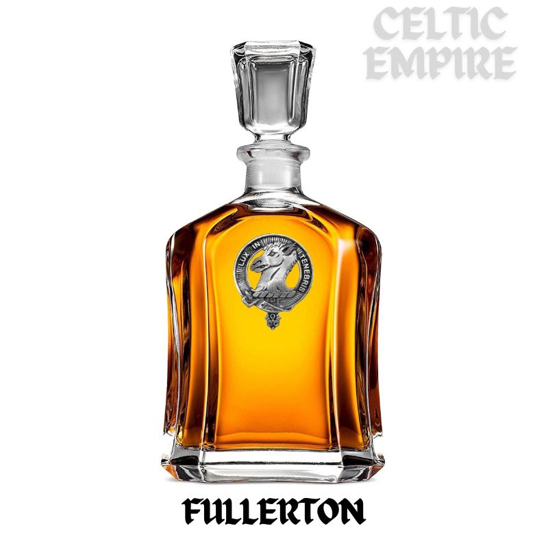 Fullerton Family Clan Crest Badge Skye Decanter