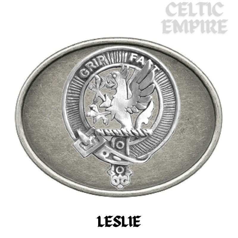 Leslie Family Clan Crest Regular Buckle