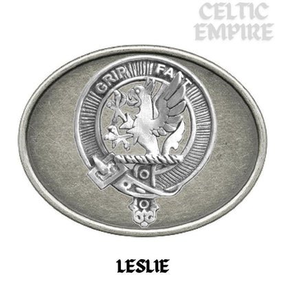 Leslie Family Clan Crest Regular Buckle