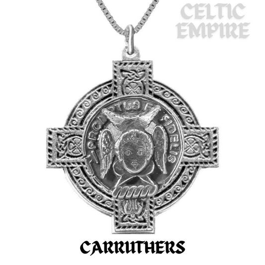 Carruthers Family Clan Crest Celtic Cross Pendant Scottish