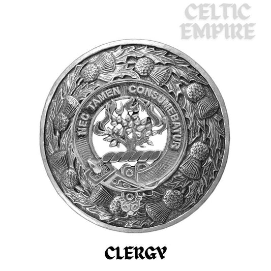 Clergy Family Clan Badge Scottish Plaid Brooch