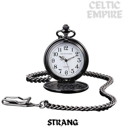 Strang Scottish Family Clan Crest Pocket Watch