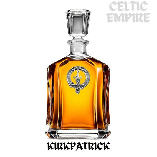 Kirkpatrick Family Clan Crest Badge Whiskey Decanter