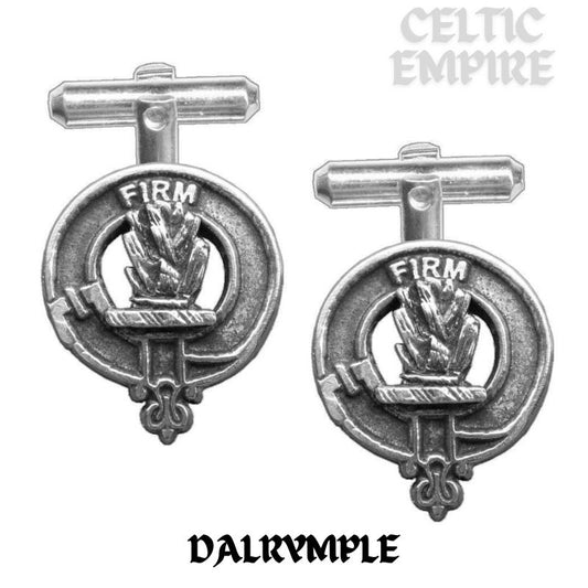 Dalrymple Family Clan Crest Scottish Cufflinks; Pewter, Sterling Silver and Karat Gold