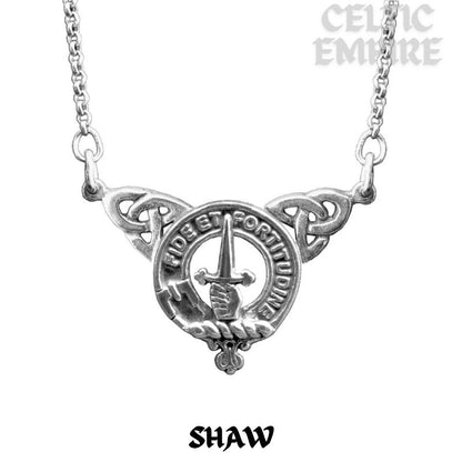 Shaw Family Clan Crest Double Drop Pendant