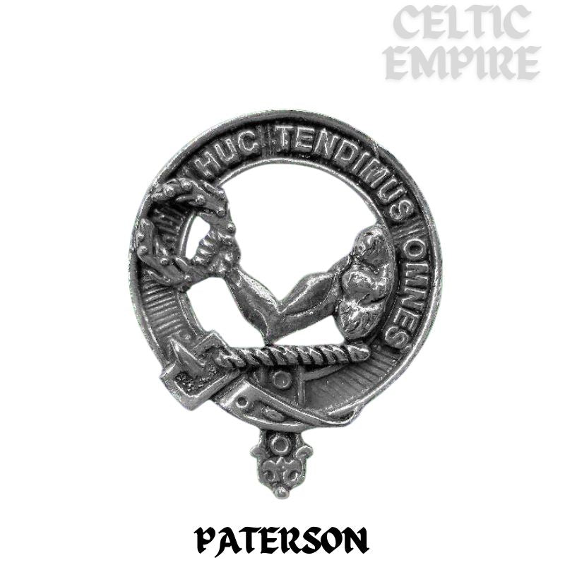 Paterson Family Clan Crest Interlace Drop Pendant