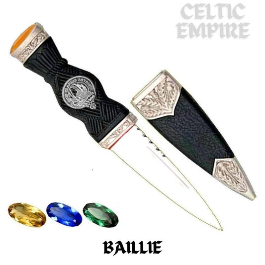 Baillie Family Clan Crest Sgian Dubh, Scottish Knife