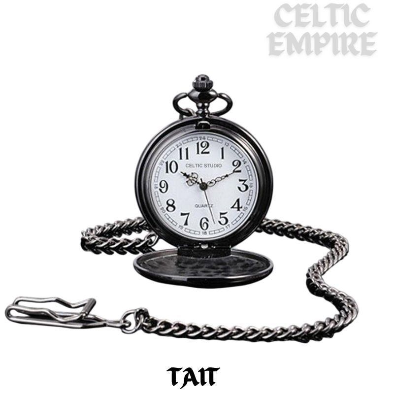 Tait Scottish Family Clan Crest Pocket Watch