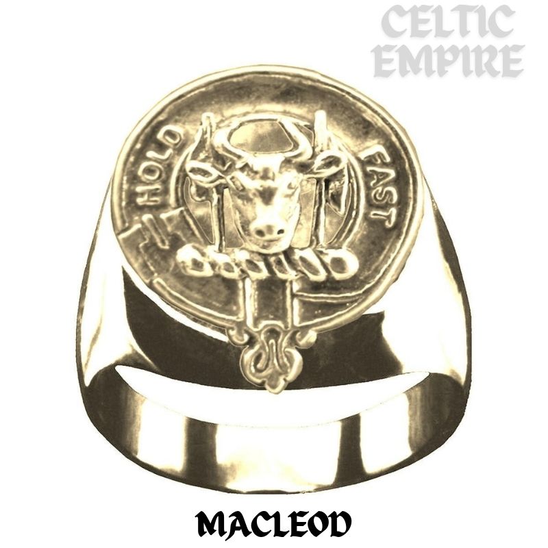 MacLeod (Harris) Scottish Family Clan Crest Ring Sterling Silver and Karat Gold