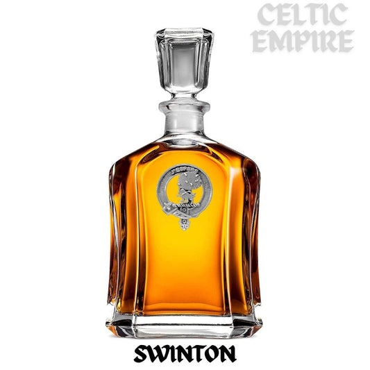 Swinton Family Clan Crest Badge Whiskey Decanter