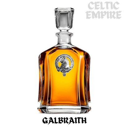 Galbraith Family Clan Crest Badge Skye Decanter