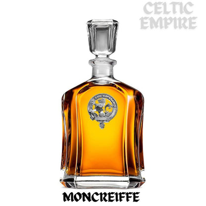 Moncreiffe Family Clan Crest Badge Whiskey Decanter