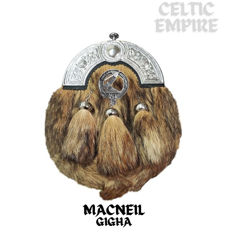 MacNeill Gigha & Colonsay Scottish Family Clan Crest Badge Dress Fur Sporran
