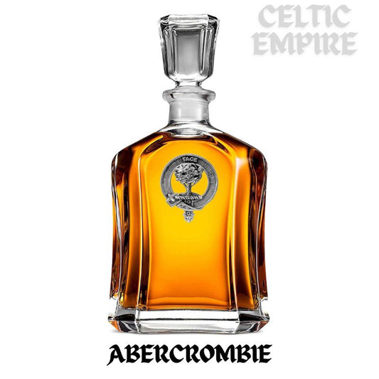Abercrombie Family Clan Crest Badge Whiskey Decanter