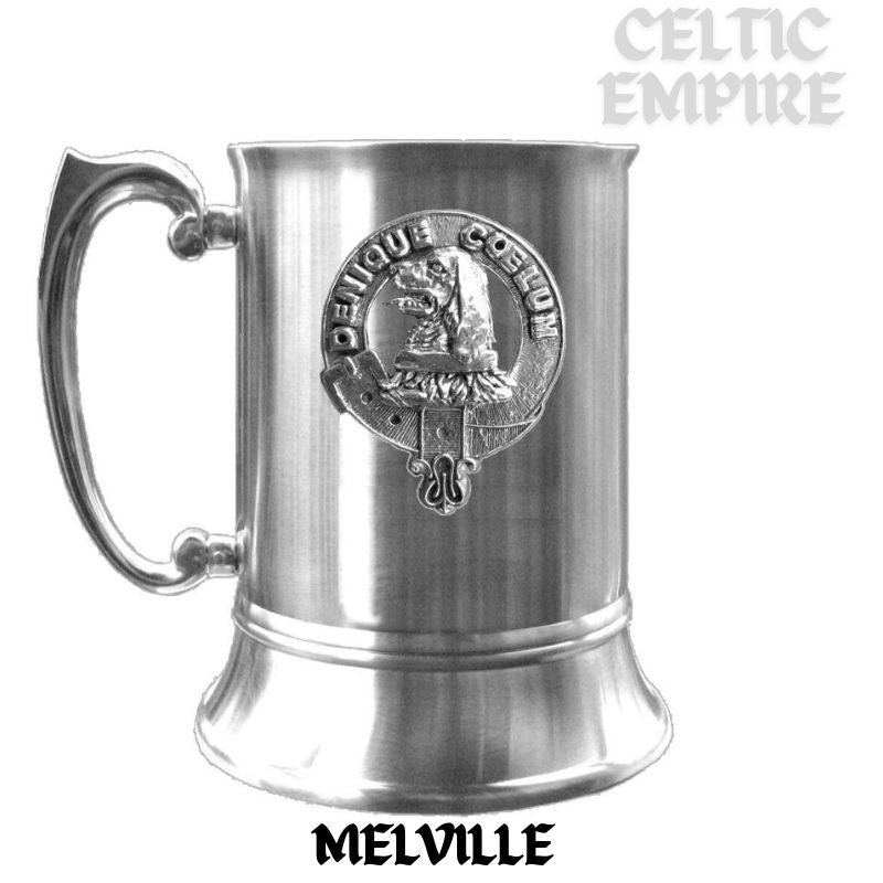 Melville Scottish Family Clan Crest Badge Tankard
