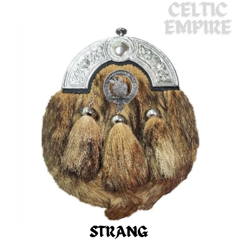 Strang Scottish Family Clan Crest Badge Dress Fur Sporran