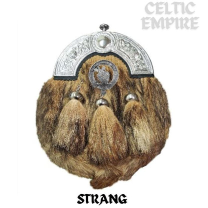 Strang Scottish Family Clan Crest Badge Dress Fur Sporran
