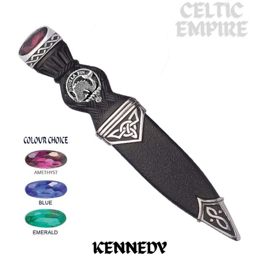 Kennedy Interlace Family Clan Crest Sgian Dubh, Scottish Knife