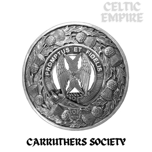 Carruthers (Society) Family Clan Badge Scottish Plaid Brooch