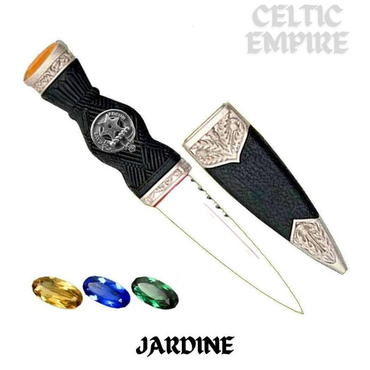 Jardine Family Clan Crest Sgian Dubh, Scottish Knife