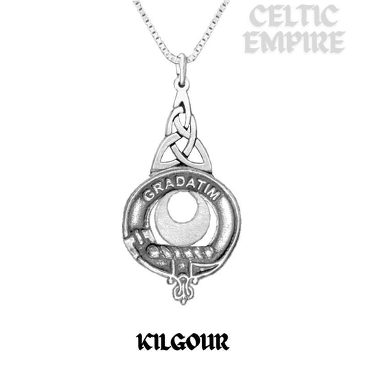 Kilgour Family Clan Crest Interlace Drop Pendant