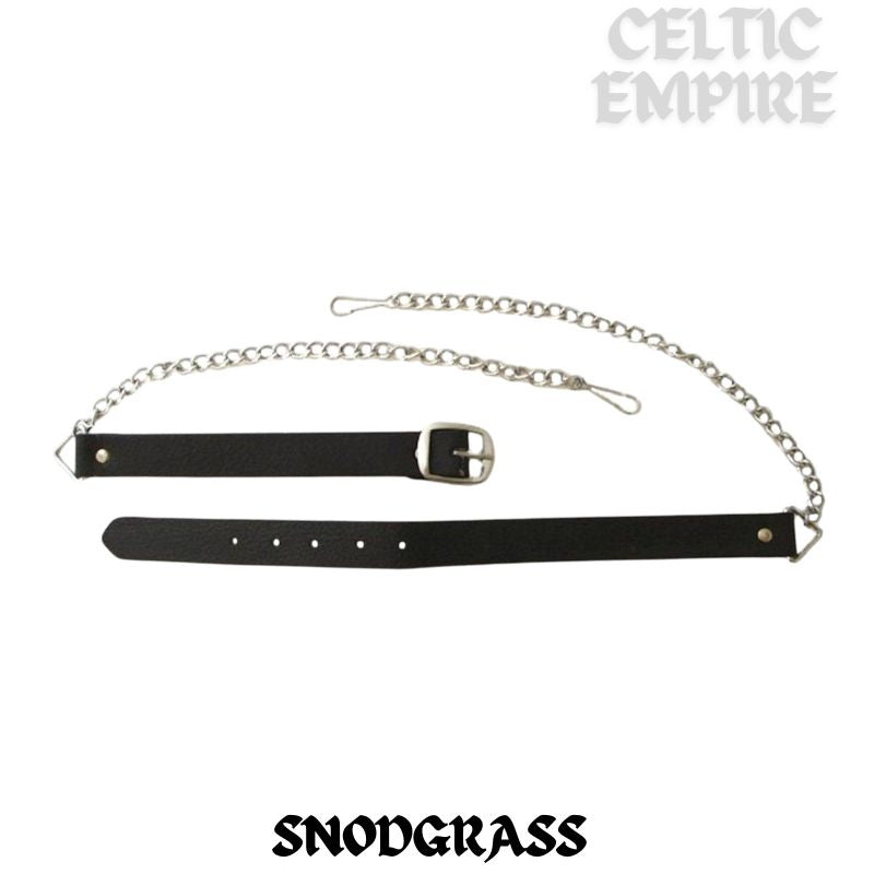 Snodgrass Scottish Family Clan Badge Sporran, Leather