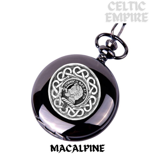 MacAlpine Scottish Family Clan Crest Pocket Watch