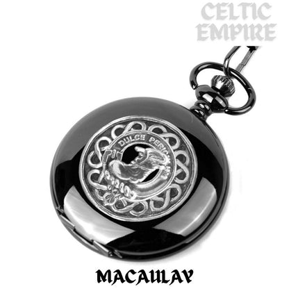 MacAulay Scottish Family Clan Crest Pocket Watch