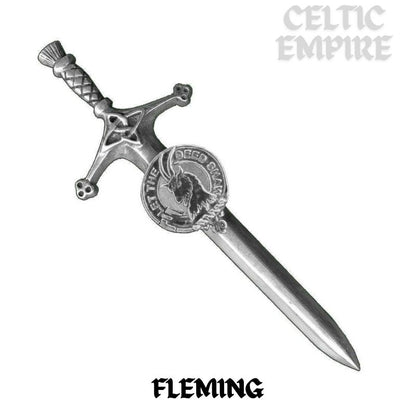 Fleming Family Clan Crest Kilt Pin, Scottish Pin