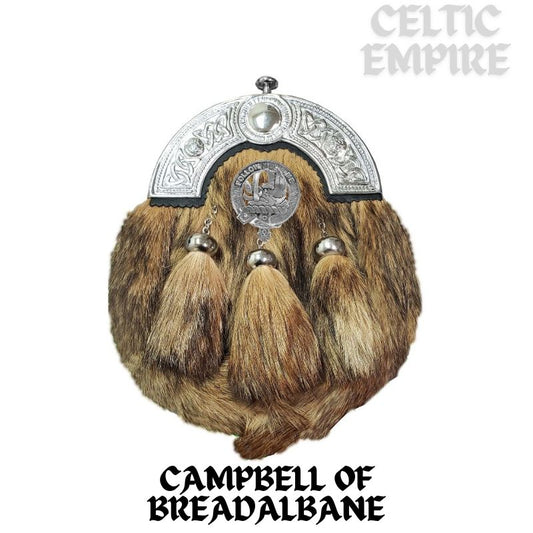Campbell Breadalbane Scottish Family Clan Crest Badge Dress Fur Sporran
