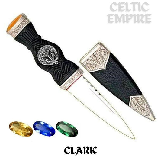 Clark Family Clan Crest Sgian Dubh, Scottish Knife