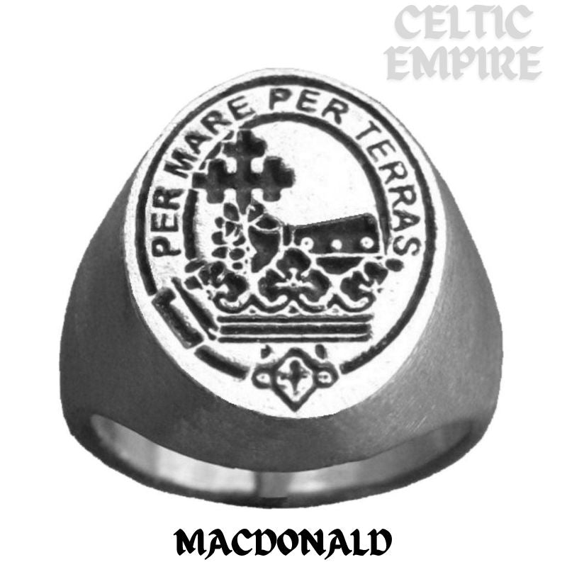 MacDonald (Donald) Scottish Family Clan Crest Ring Family Crest, Seal, - All Family Clans