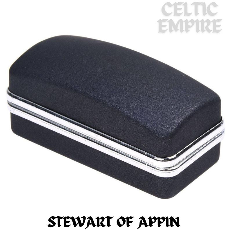 Stewart (Appin) Family Clan Crest Scottish Cufflinks; Pewter, Sterling Silver and Karat Gold