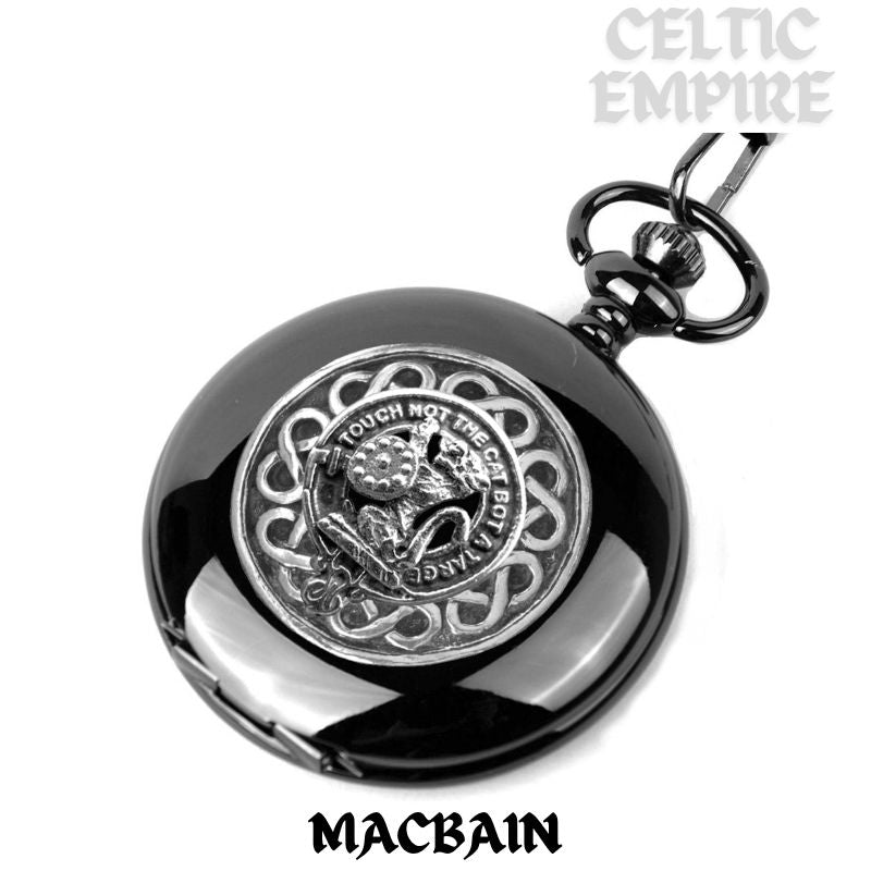MacBain Scottish Family Clan Crest Pocket Watch