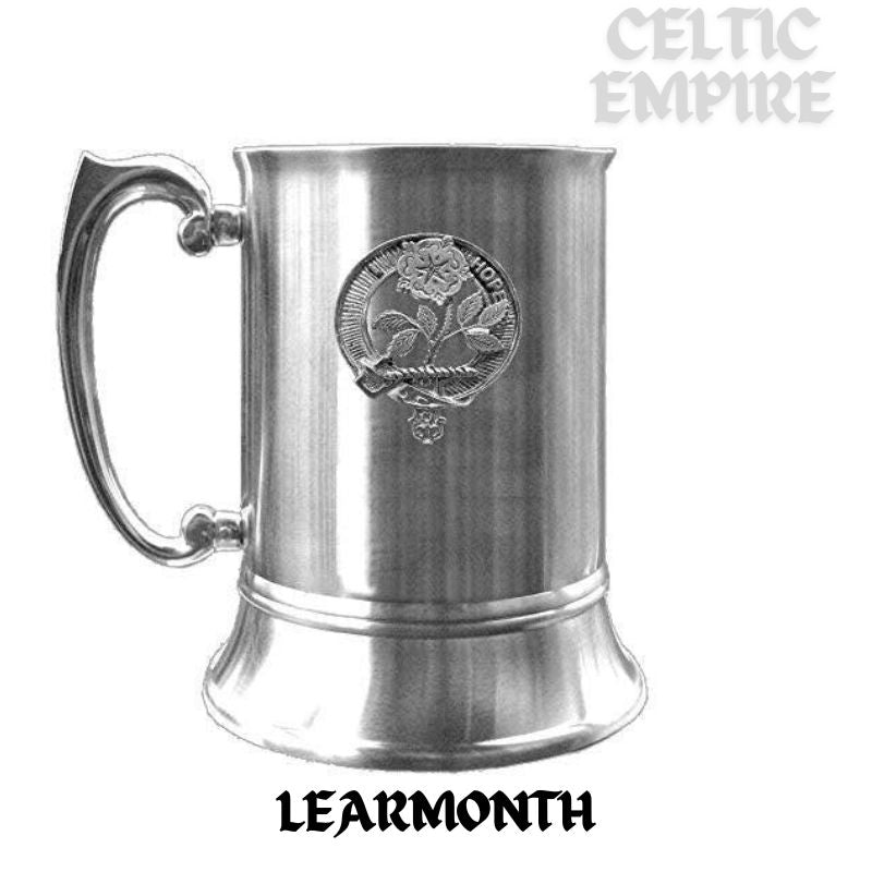 Learmonth Scottish Family Clan Crest Badge Tankard