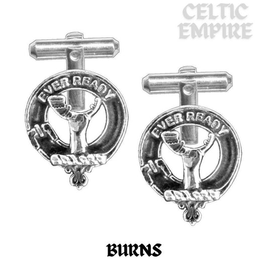 Burns Family Clan Crest Scottish Cufflinks; Pewter, Sterling Silver and Karat Gold