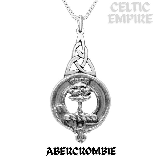 Abercrombie Family Clan Crest Interlace Drop Pendant