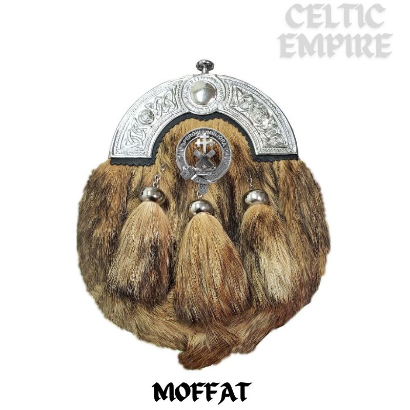 Moffatt Scottish Family Clan Crest Badge Dress Fur Sporran