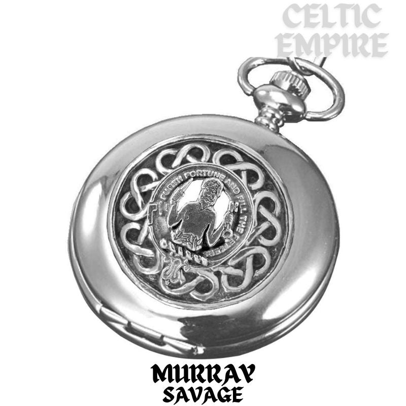 Murray (Savage) Scottish Family Clan Crest Pocket Watch