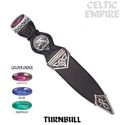Turnbull Interlace Family Clan Crest Sgian Dubh, Scottish Knife