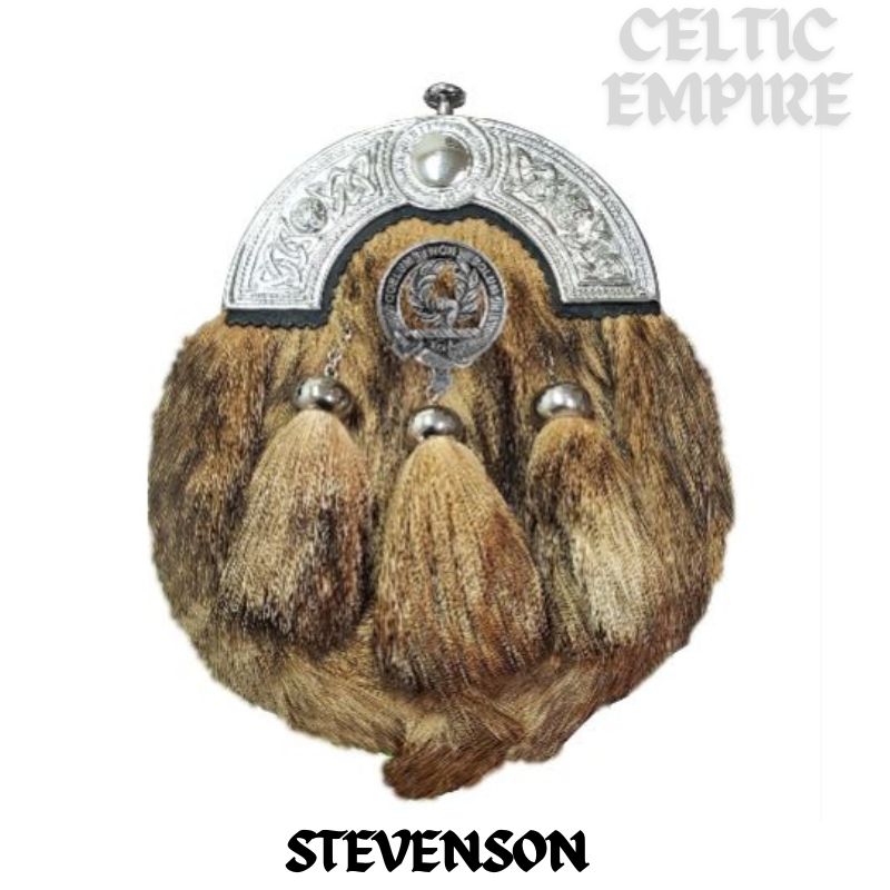 Stevenson Scottish Family Clan Crest Badge Dress Fur Sporran
