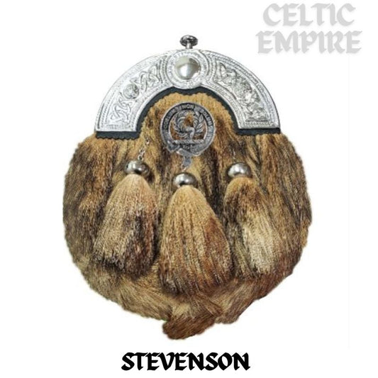 Stevenson Scottish Family Clan Crest Badge Dress Fur Sporran