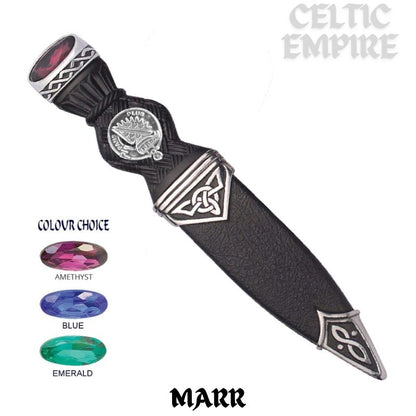 Marr Interlace Family Clan Crest Sgian Dubh, Scottish Knife