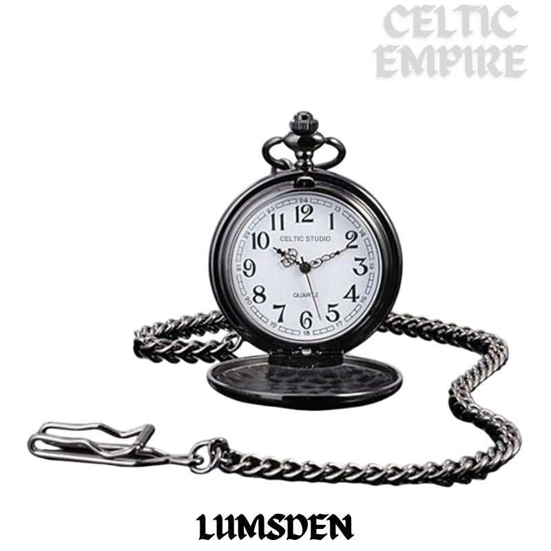 Lumsden Scottish Family Clan Crest Pocket Watch