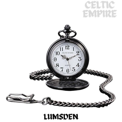 Lumsden Scottish Family Clan Crest Pocket Watch