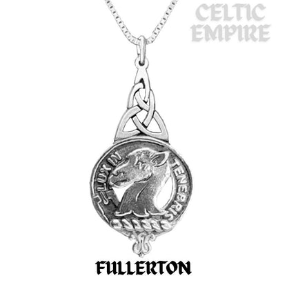 Fullerton Family Clan Crest Interlace Drop Pendant