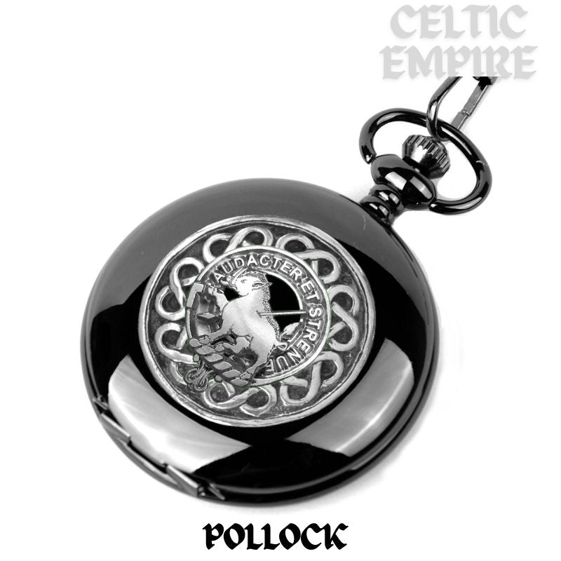 Pollock Scottish Family Clan Crest Pocket Watch