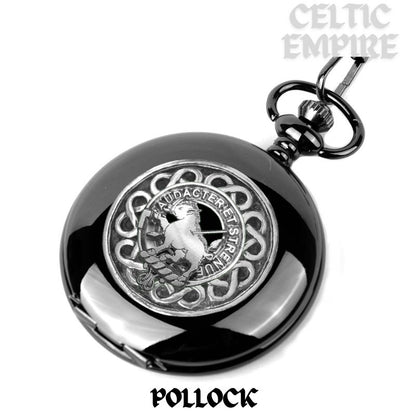 Pollock Scottish Family Clan Crest Pocket Watch