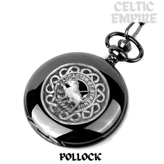 Pollock Scottish Family Clan Crest Pocket Watch