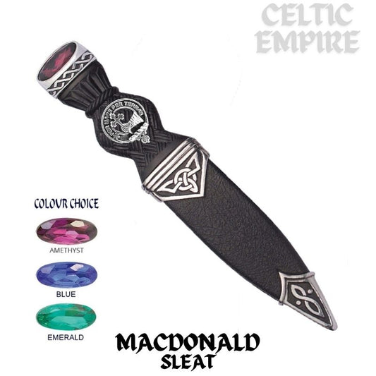 MacDonald (Sleat) Interlace Family Clan Crest Sgian Dubh, Scottish Knife